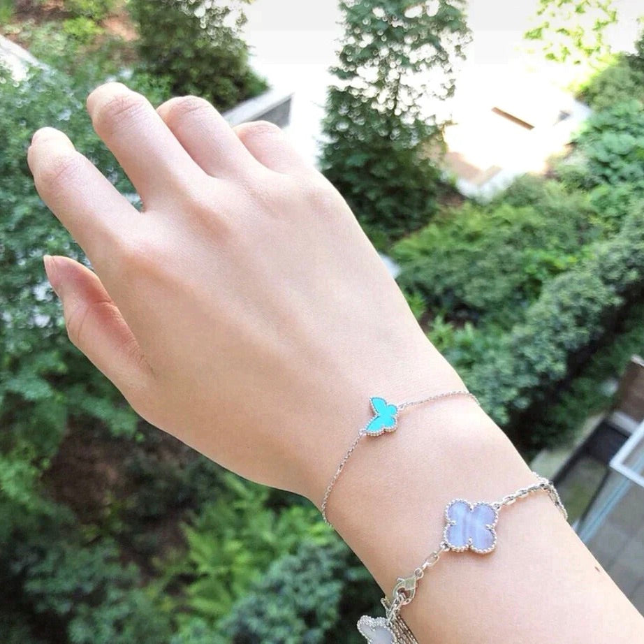 [Eterna Jewels]BUTTERFLY TURQUOISE BUTTERFLY BRACELET SILVER