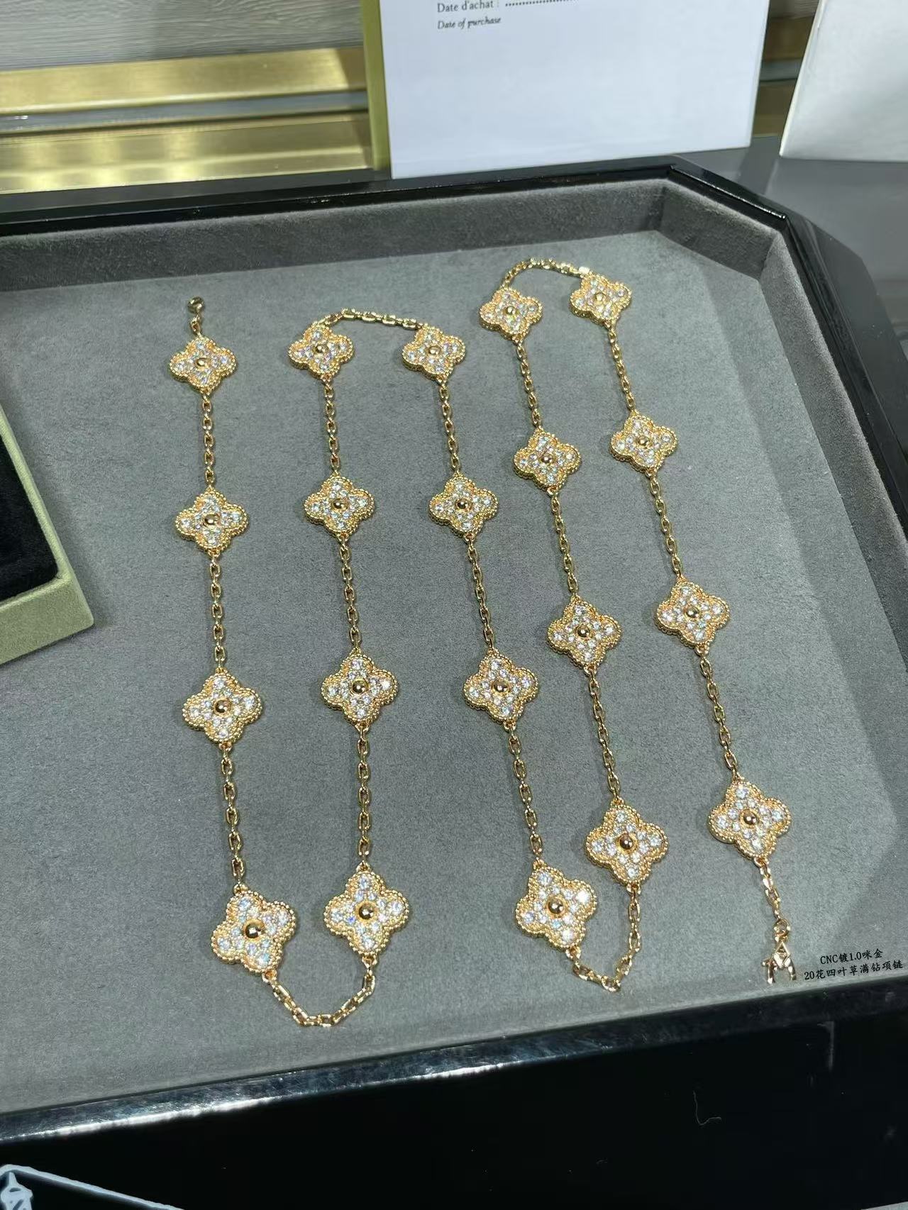 [Eterna Jewels]CLOVER 20 MOTIFS FULL-DIAMOND NECKLACE