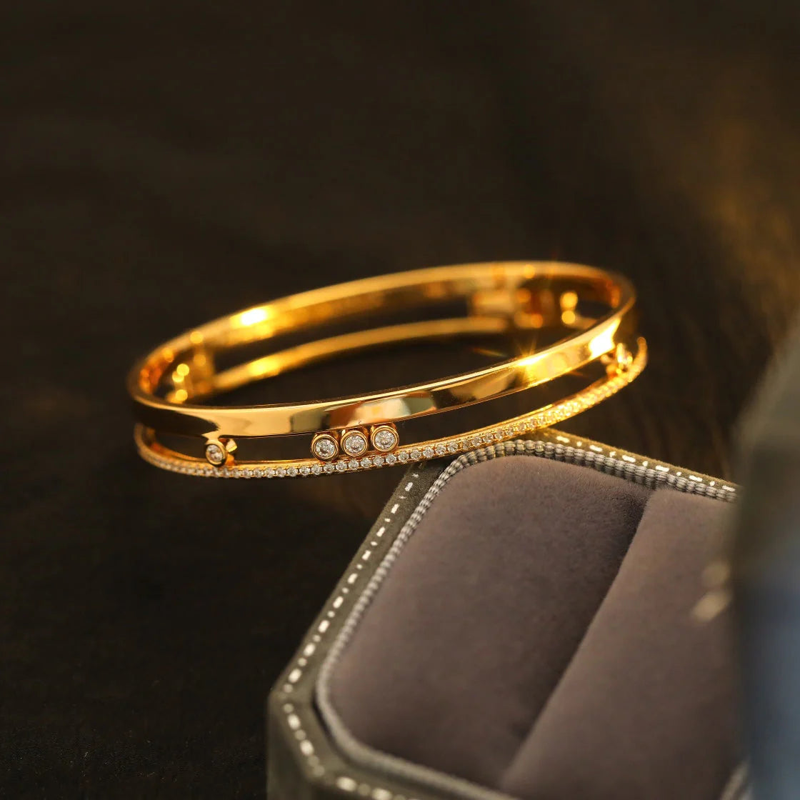[Eterna Jewels]Move Romane Diamond Bangle Bracelet