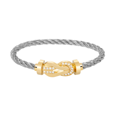 [Eterna Jewels]CHANCE LARGE 8 FIGURE BUCKLE HALF DIAMOND BRACELET GOLD