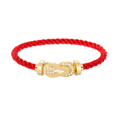 [Eterna Jewels]CHANCE LARGE 8 FIGURE BUCKLE HALF DIAMOND BRACELET GOLD