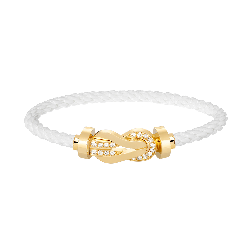 [Eterna Jewels]CHANCE LARGE 8 FIGURE BUCKLE HALF DIAMOND BRACELET GOLD