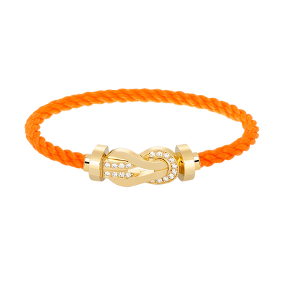 [Eterna Jewels]CHANCE LARGE 8 FIGURE BUCKLE HALF DIAMOND BRACELET GOLD
