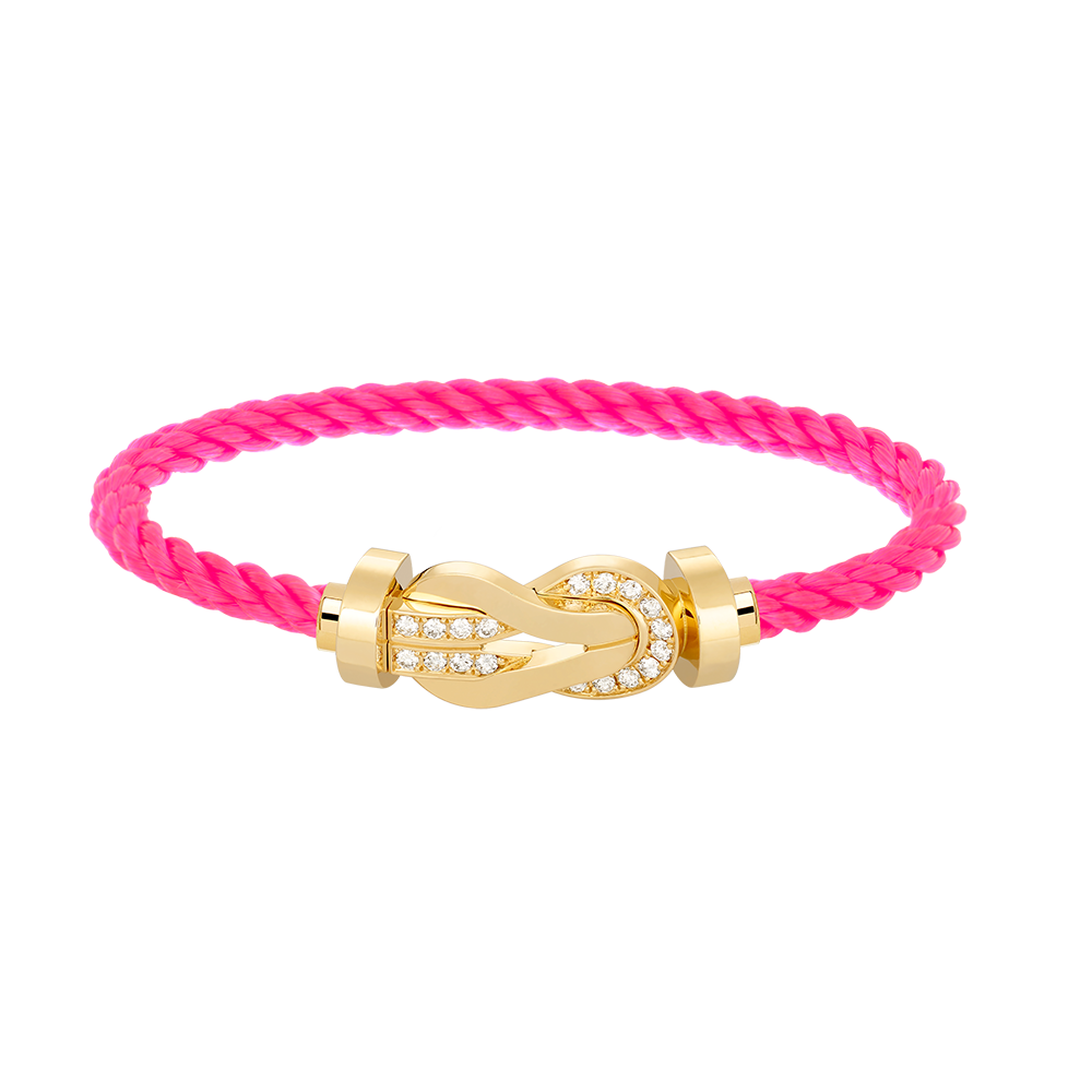 [Eterna Jewels]CHANCE LARGE 8 FIGURE BUCKLE HALF DIAMOND BRACELET GOLD