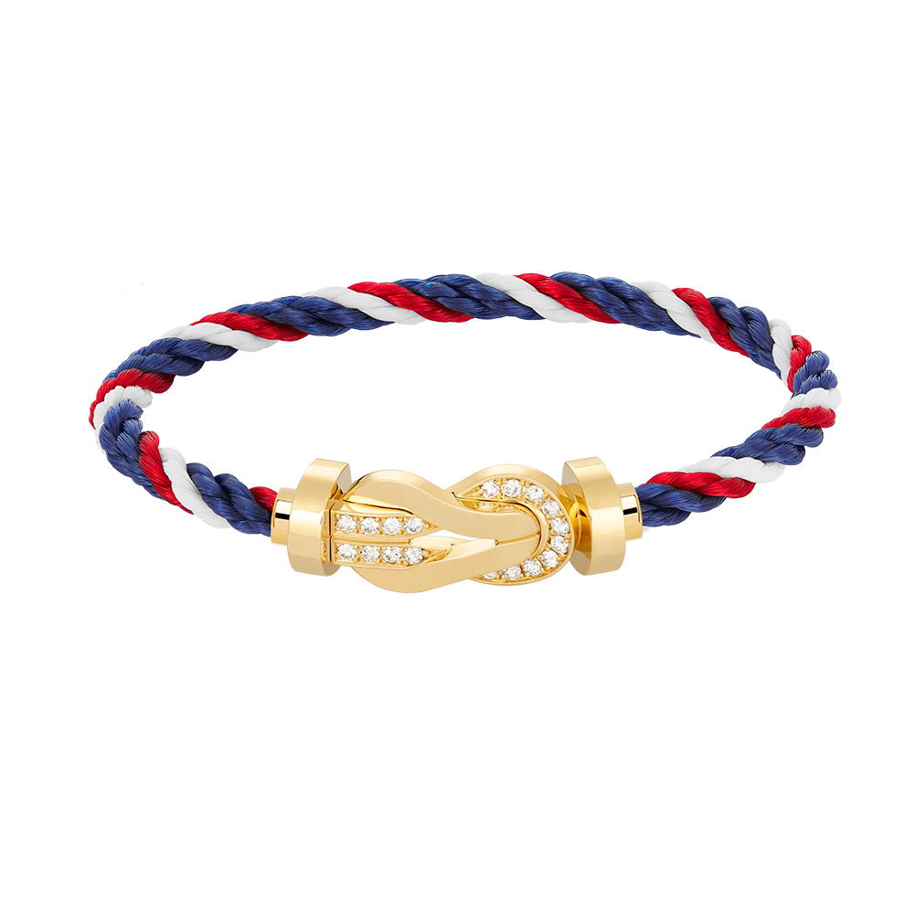 [Eterna Jewels]CHANCE LARGE 8 FIGURE BUCKLE HALF DIAMOND BRACELET GOLD