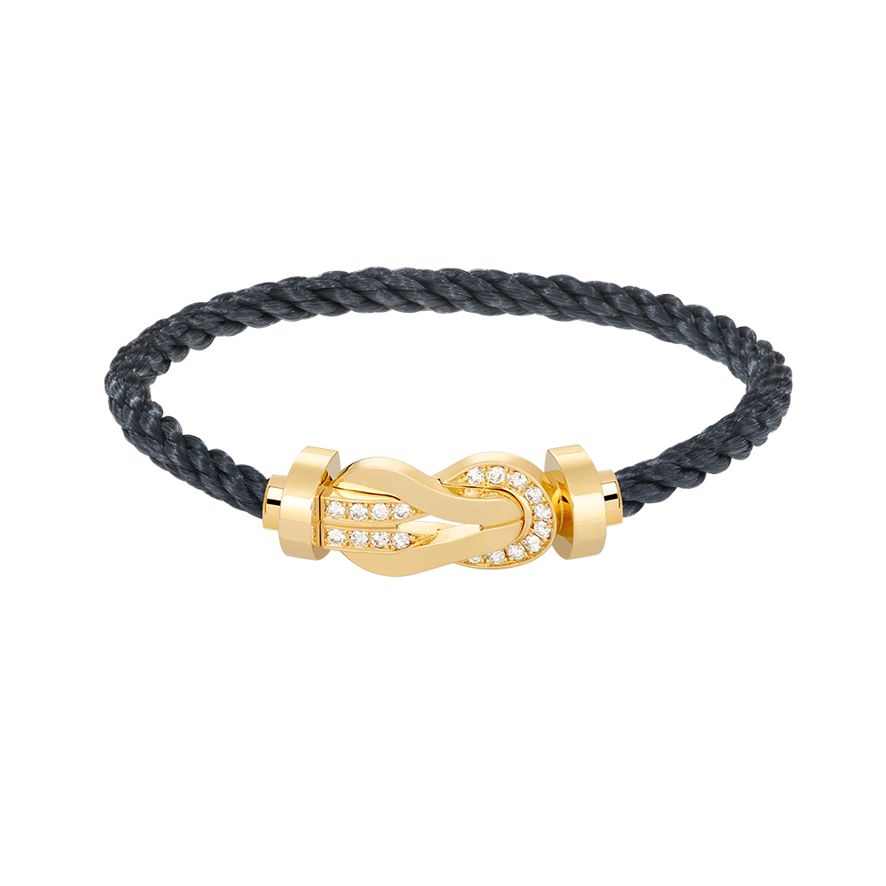 [Eterna Jewels]CHANCE LARGE 8 FIGURE BUCKLE HALF DIAMOND BRACELET GOLD