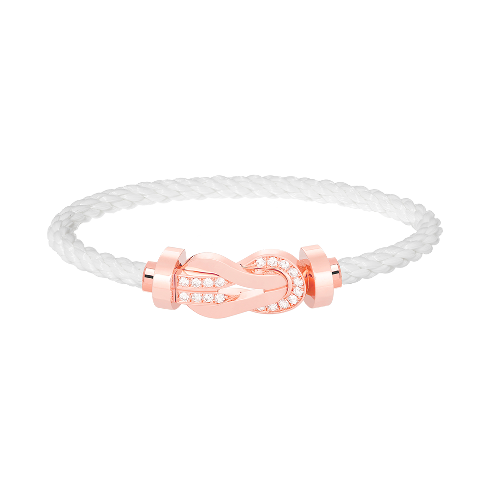 [Eterna Jewels]CHANCE LARGE 8 FIGURE BUCKLE HALF DIAMOND BRACELET ROSE GOLD