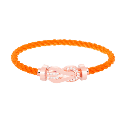 [Eterna Jewels]CHANCE LARGE 8 FIGURE BUCKLE HALF DIAMOND BRACELET ROSE GOLD