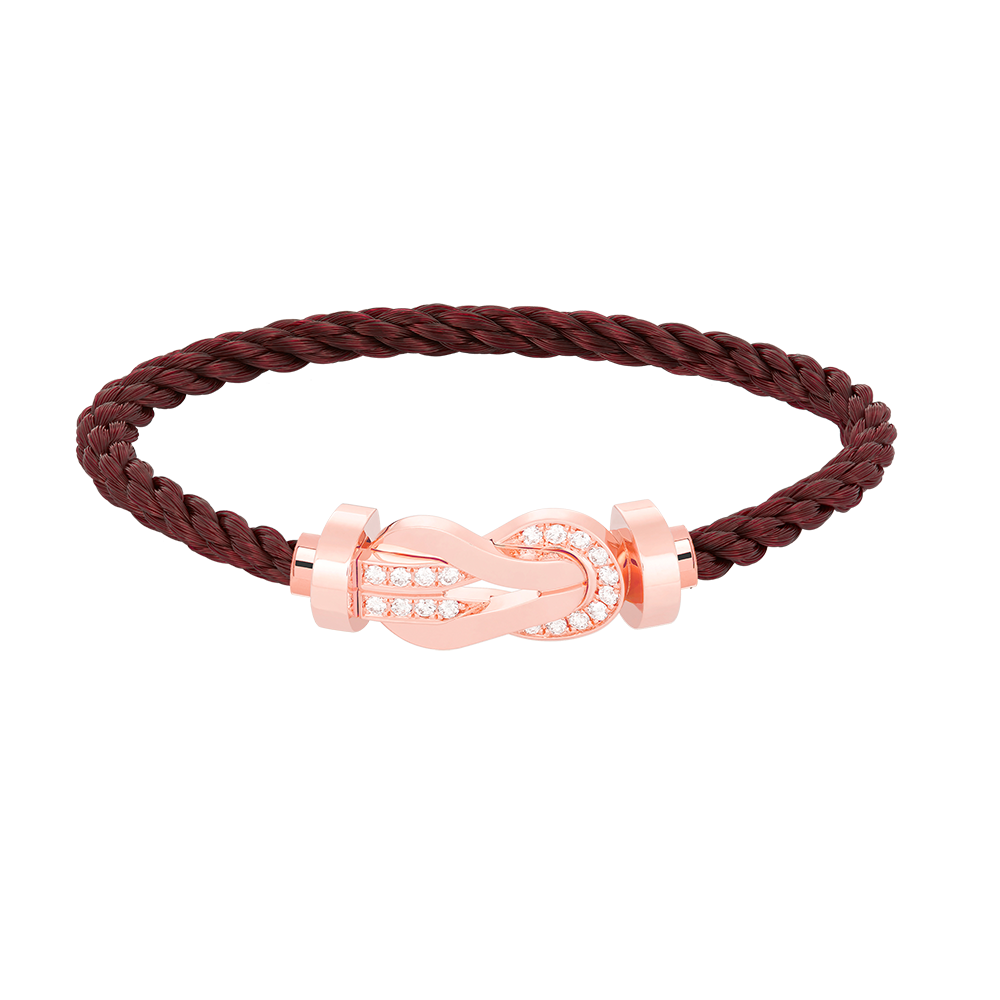 [Eterna Jewels]CHANCE LARGE 8 FIGURE BUCKLE HALF DIAMOND BRACELET ROSE GOLD
