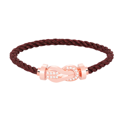 [Eterna Jewels]CHANCE LARGE 8 FIGURE BUCKLE HALF DIAMOND BRACELET ROSE GOLD