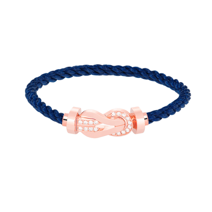 [Eterna Jewels]CHANCE LARGE 8 FIGURE BUCKLE HALF DIAMOND BRACELET ROSE GOLD