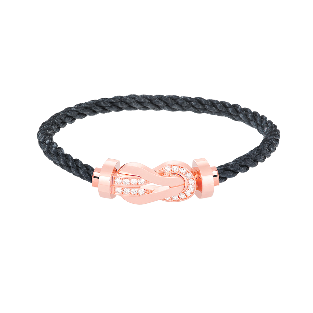 [Eterna Jewels]CHANCE LARGE 8 FIGURE BUCKLE HALF DIAMOND BRACELET ROSE GOLD