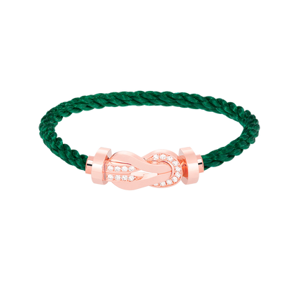 [Eterna Jewels]CHANCE LARGE 8 FIGURE BUCKLE HALF DIAMOND BRACELET ROSE GOLD
