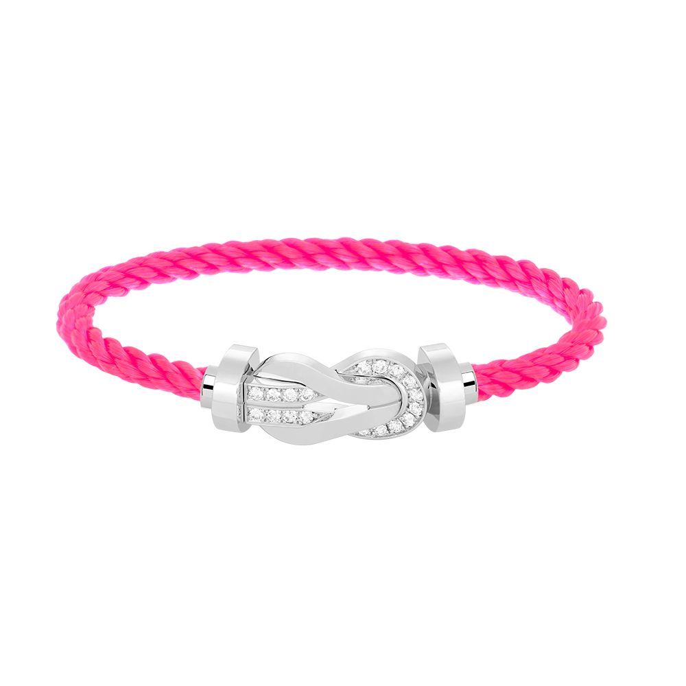 [Eterna Jewels]CHANCE LARGE 8 FIGURE BUCKLE HALF DIAMOND BRACELET SILVER