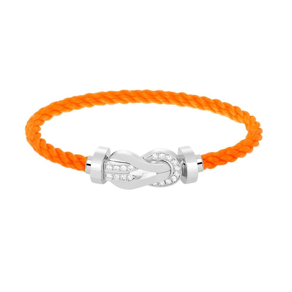 [Eterna Jewels]CHANCE LARGE 8 FIGURE BUCKLE HALF DIAMOND BRACELET SILVER