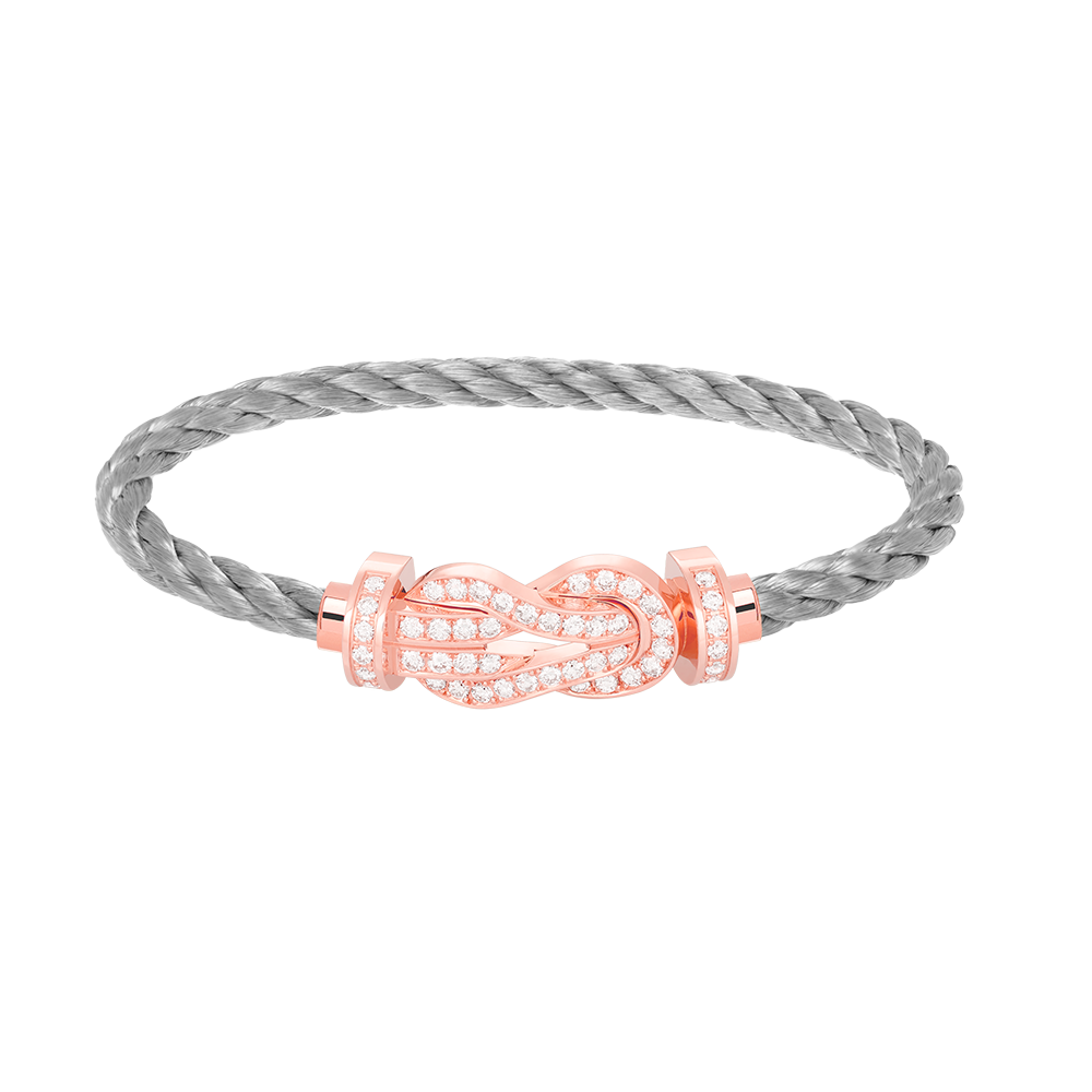 [Eterna Jewels]CHANCE LARGE 8 FIGURE BUCKLE FULL DIAMOND BRACELET ROSE GOLD