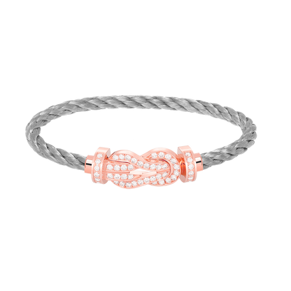 [Eterna Jewels]CHANCE LARGE 8 FIGURE BUCKLE FULL DIAMOND BRACELET ROSE GOLD