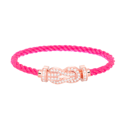 [Eterna Jewels]CHANCE LARGE 8 FIGURE BUCKLE FULL DIAMOND BRACELET ROSE GOLD