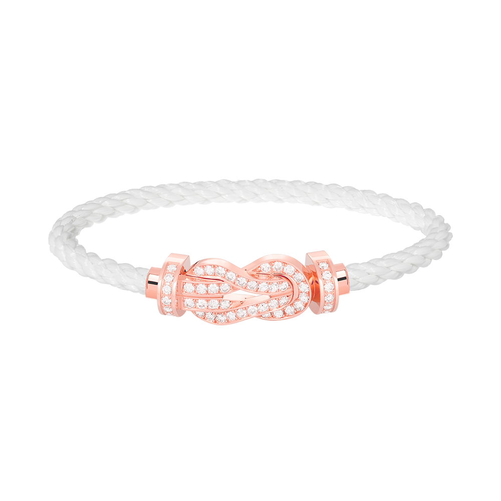 [Eterna Jewels]CHANCE LARGE 8 FIGURE BUCKLE FULL DIAMOND BRACELET ROSE GOLD