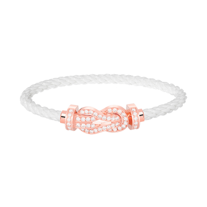 [Eterna Jewels]CHANCE LARGE 8 FIGURE BUCKLE FULL DIAMOND BRACELET ROSE GOLD