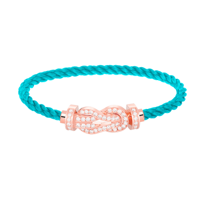 [Eterna Jewels]CHANCE LARGE 8 FIGURE BUCKLE FULL DIAMOND BRACELET ROSE GOLD