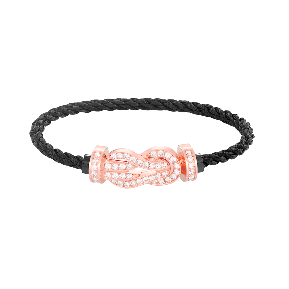 [Eterna Jewels]CHANCE LARGE 8 FIGURE BUCKLE FULL DIAMOND BRACELET ROSE GOLD