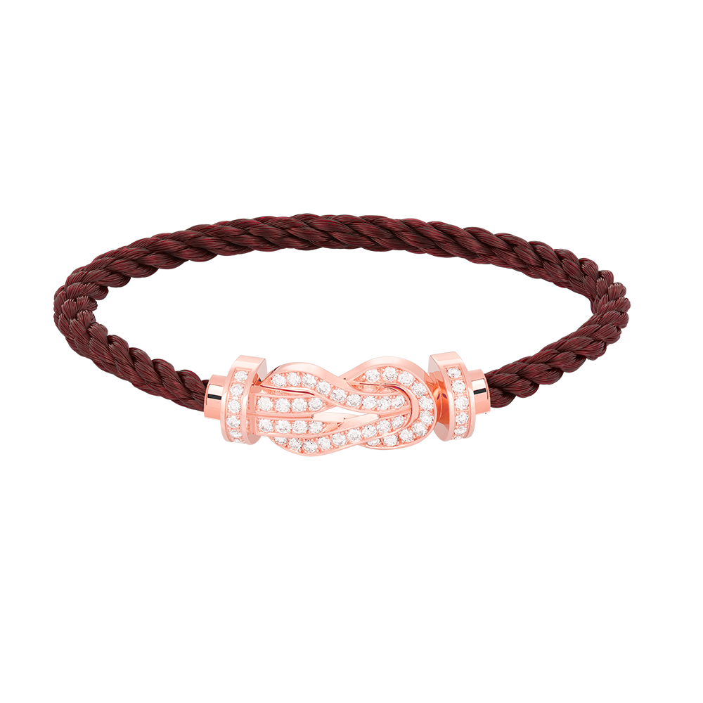 [Eterna Jewels]CHANCE LARGE 8 FIGURE BUCKLE FULL DIAMOND BRACELET ROSE GOLD