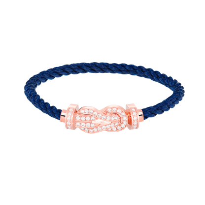 [Eterna Jewels]CHANCE LARGE 8 FIGURE BUCKLE FULL DIAMOND BRACELET ROSE GOLD