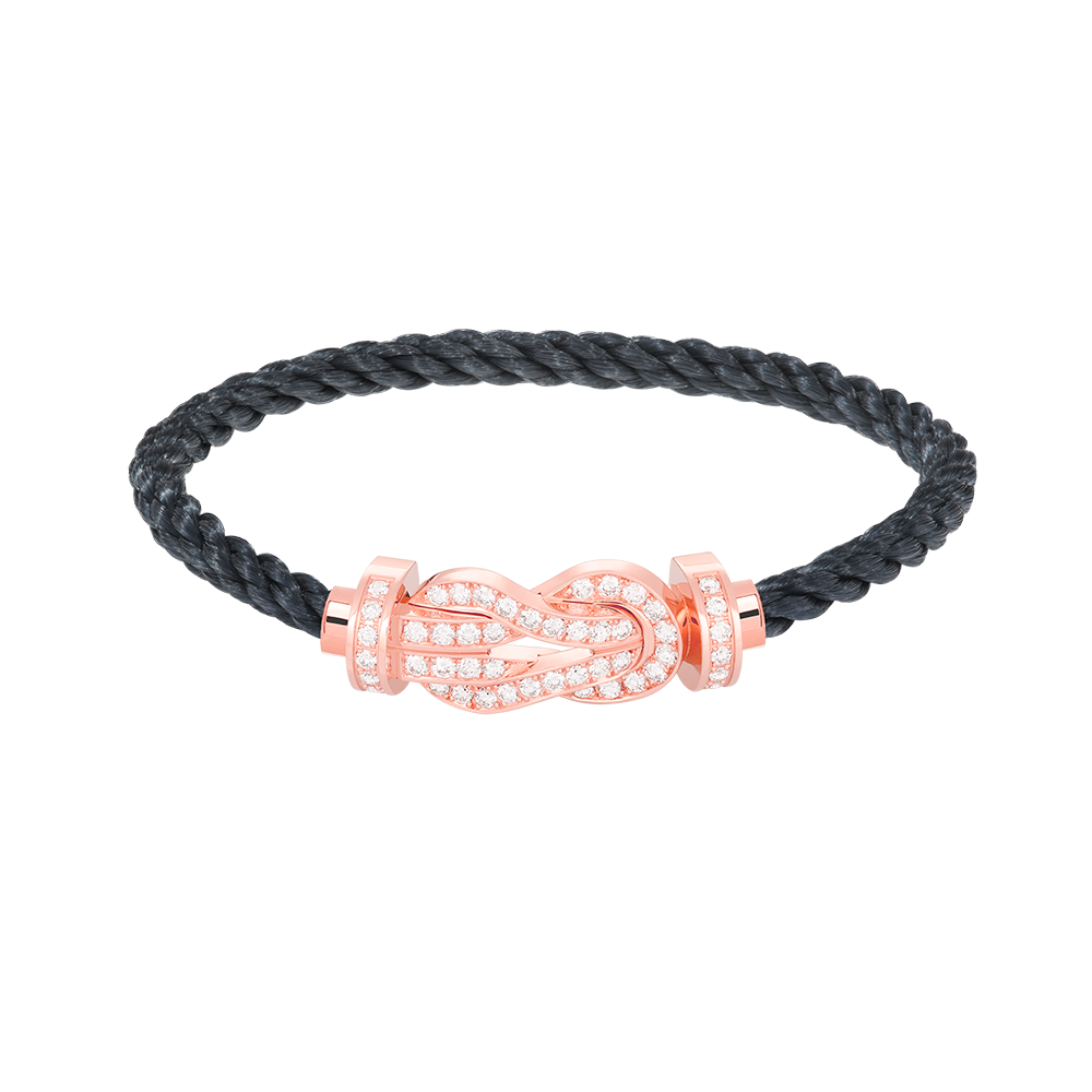 [Eterna Jewels]CHANCE LARGE 8 FIGURE BUCKLE FULL DIAMOND BRACELET ROSE GOLD