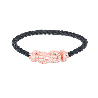 [Eterna Jewels]CHANCE LARGE 8 FIGURE BUCKLE FULL DIAMOND BRACELET ROSE GOLD