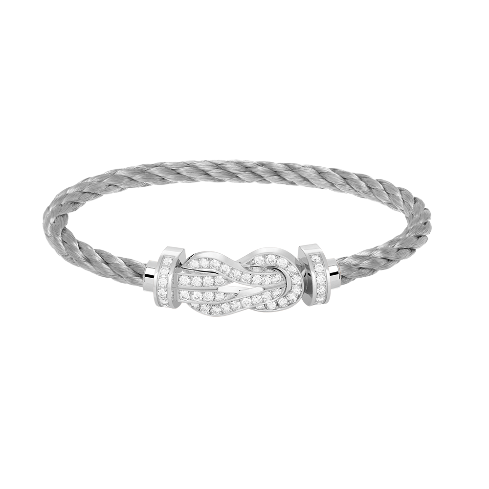 [Eterna Jewels]CHANCE LARGE 8 FIGURE BUCKLE FULL DIAMOND BRACELET SILVER