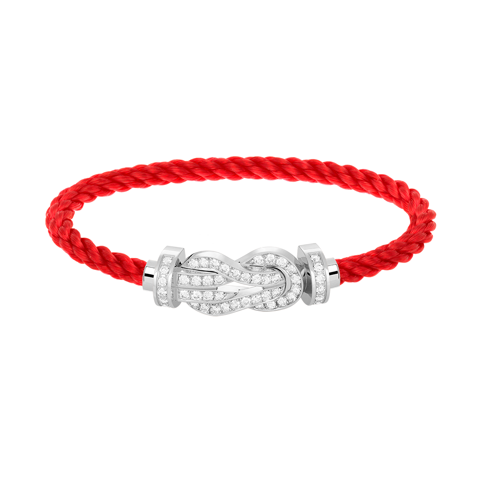[Eterna Jewels]CHANCE LARGE 8 FIGURE BUCKLE FULL DIAMOND BRACELET SILVER