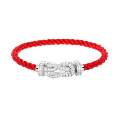 [Eterna Jewels]CHANCE LARGE 8 FIGURE BUCKLE FULL DIAMOND BRACELET SILVER