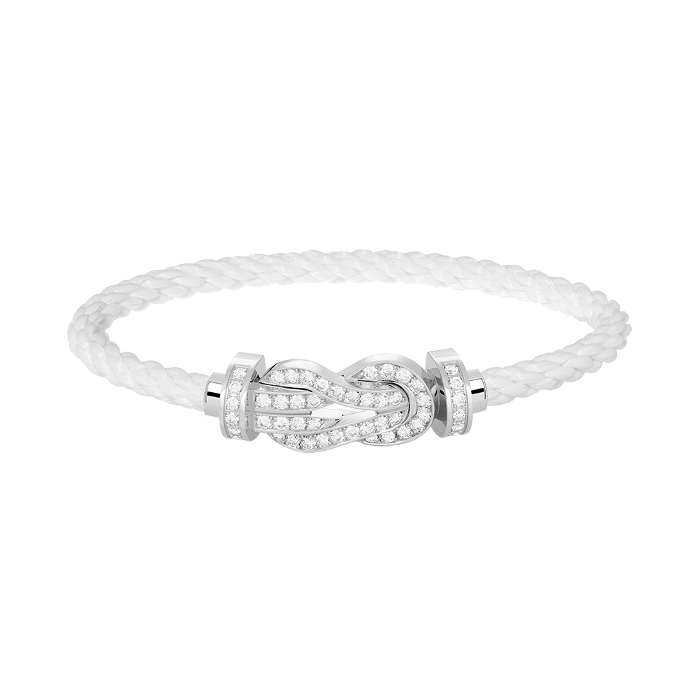 [Eterna Jewels]CHANCE LARGE 8 FIGURE BUCKLE FULL DIAMOND BRACELET SILVER