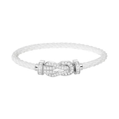 [Eterna Jewels]CHANCE LARGE 8 FIGURE BUCKLE FULL DIAMOND BRACELET SILVER