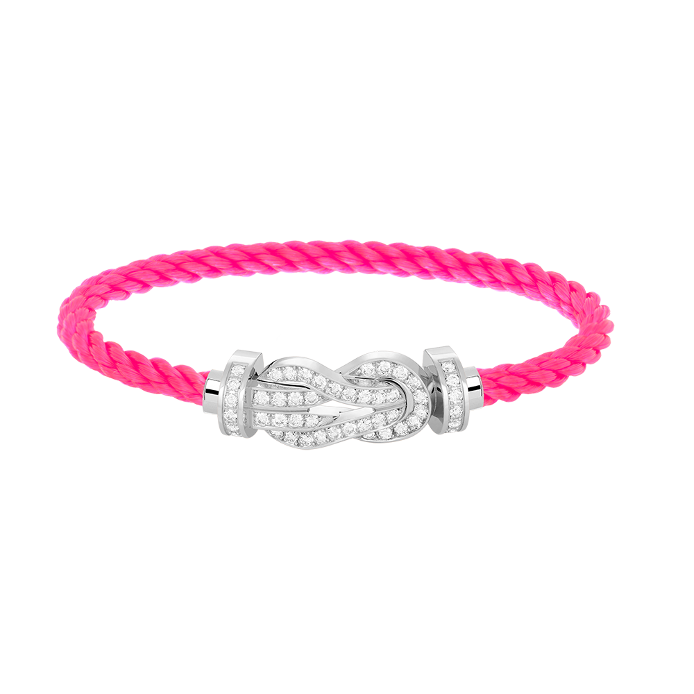 [Eterna Jewels]CHANCE LARGE 8 FIGURE BUCKLE FULL DIAMOND BRACELET SILVER