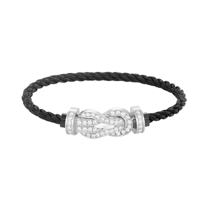 [Eterna Jewels]CHANCE LARGE 8 FIGURE BUCKLE FULL DIAMOND BRACELET SILVER