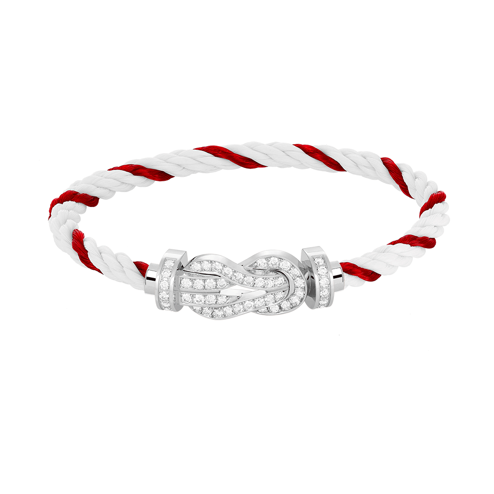 [Eterna Jewels]CHANCE LARGE 8 FIGURE BUCKLE FULL DIAMOND BRACELET SILVER