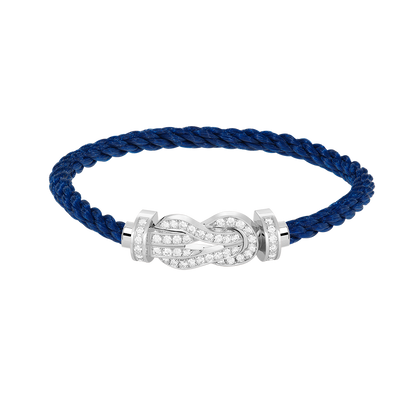 [Eterna Jewels]CHANCE LARGE 8 FIGURE BUCKLE FULL DIAMOND BRACELET SILVER