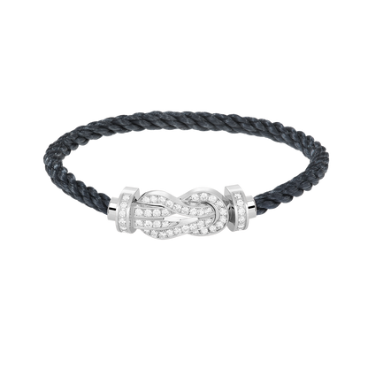 [Eterna Jewels]CHANCE LARGE 8 FIGURE BUCKLE FULL DIAMOND BRACELET SILVER