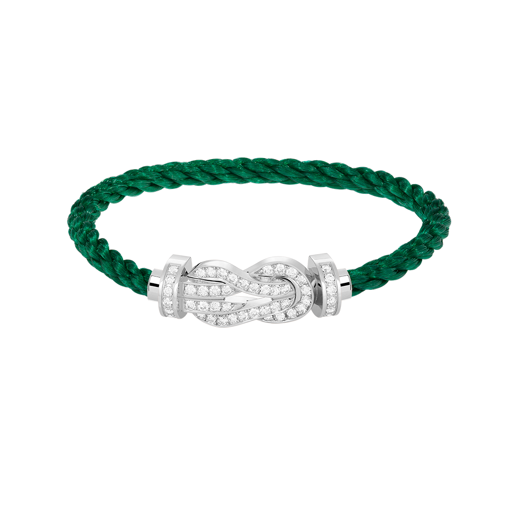 [Eterna Jewels]CHANCE LARGE 8 FIGURE BUCKLE FULL DIAMOND BRACELET SILVER