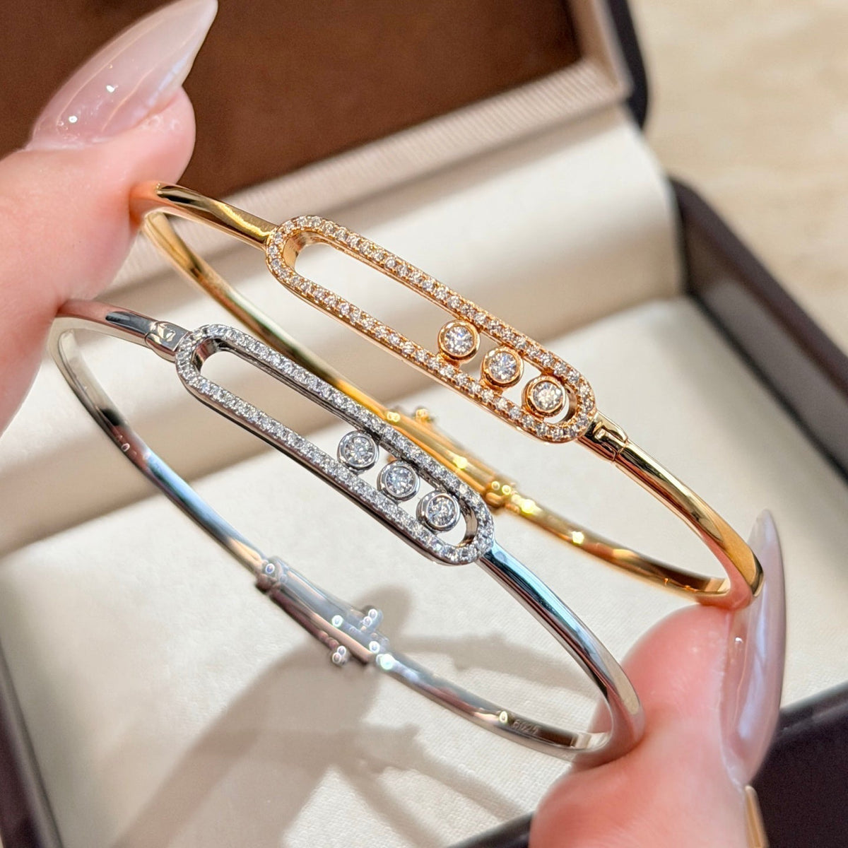 [Eterna Jewels]Move Pavé Diamond Bangle Bracelet M
