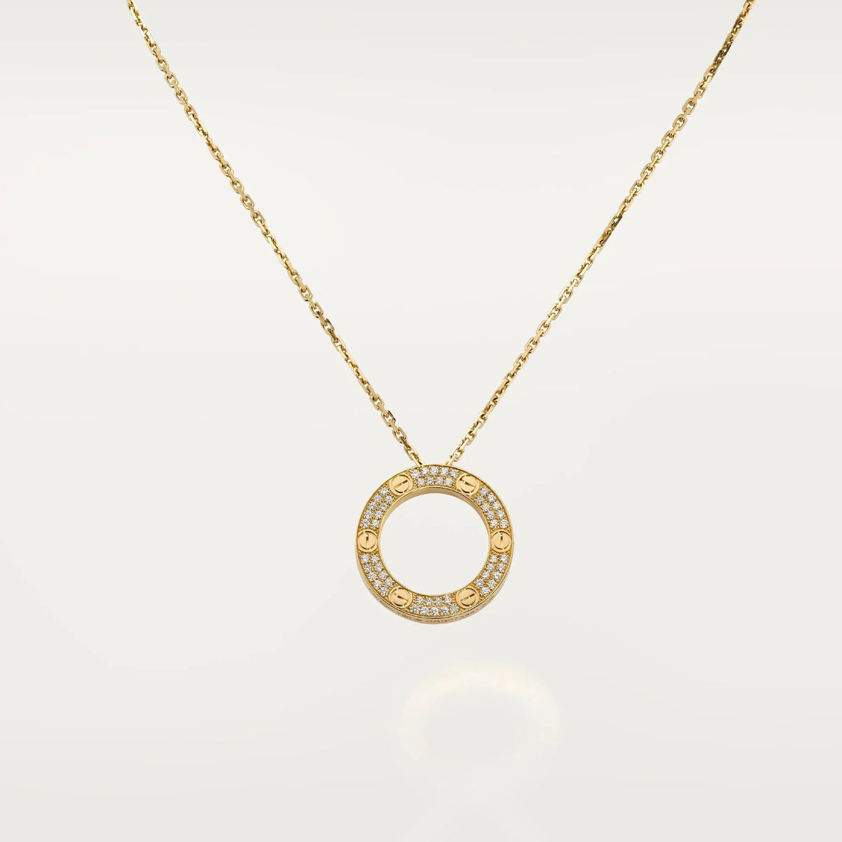 [Eterna Jewels]LOVE NECKLACE 16MM  FULL DIAMOND