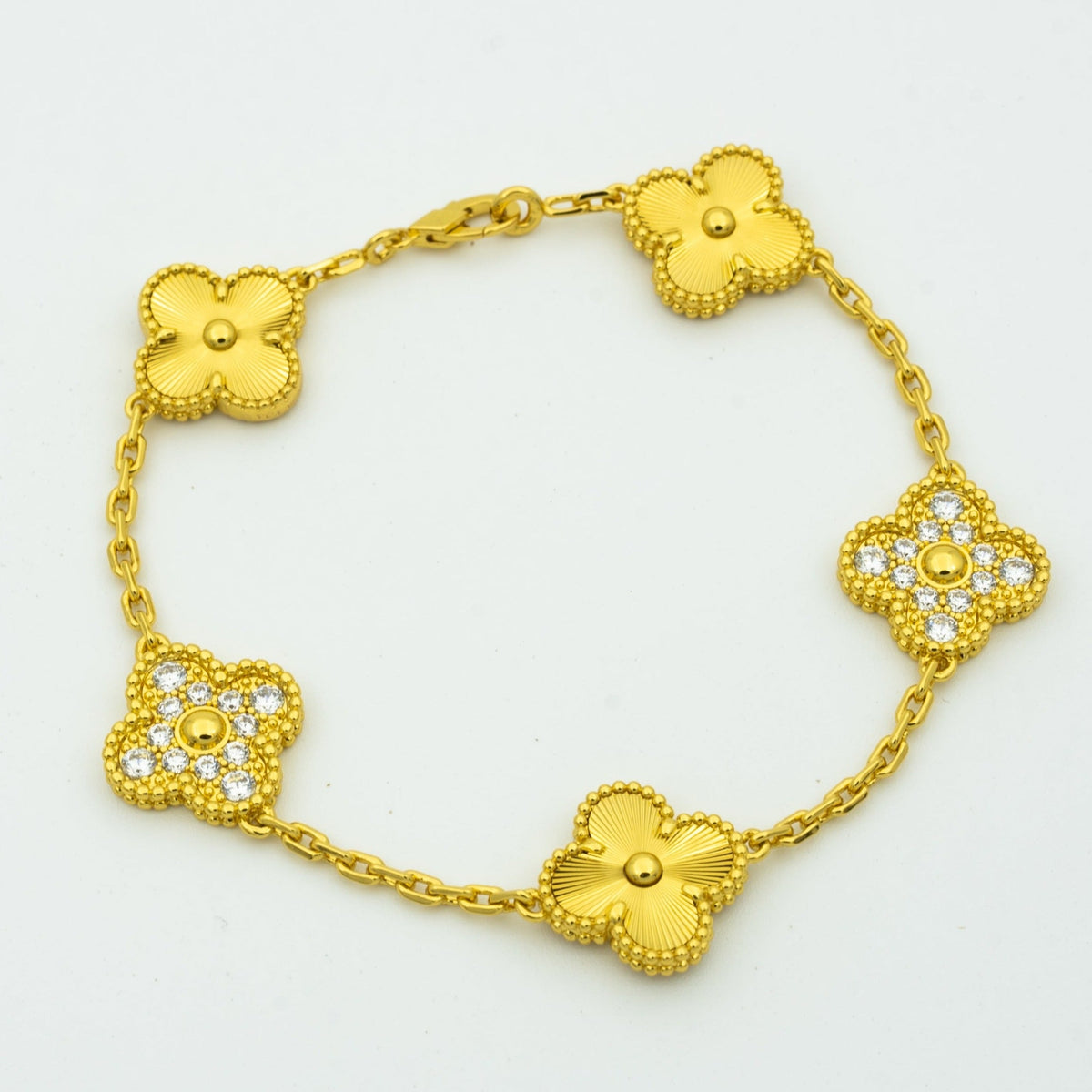[Eterna Jewels] CLOVER 5 MOTIF LASER BRACELET COLLECTION