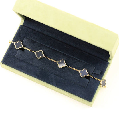 [Eterna Jewels] CLOVER 5 MOTIF ONYXS BRACELET COLLECTION