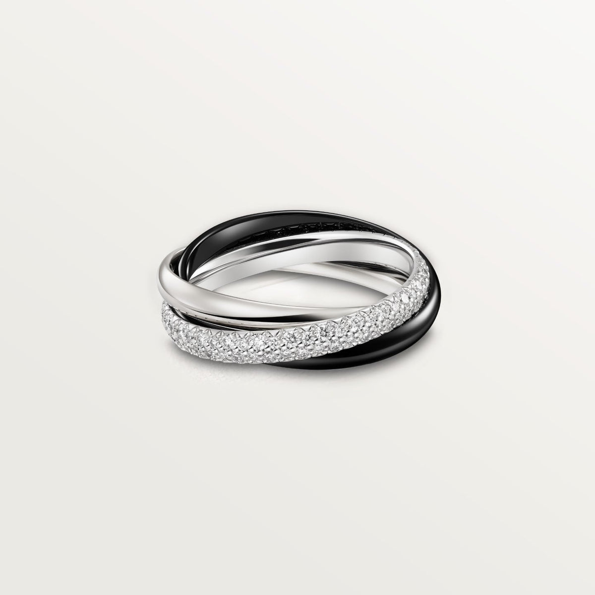 [Eterna Jewels]TRINITY 3.2MM RING BLACK CERAMIC