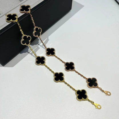 [Eterna Jewels] CLOVER 5 MOTIF ONYXS BRACELET COLLECTION