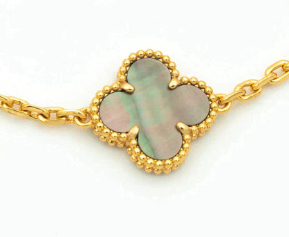 [Eterna Jewels] CLOVER 5 MOTIF GRAY MOP BRACELET COLLECTION
