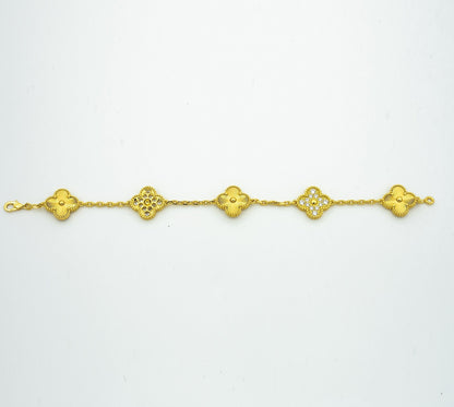 [Eterna Jewels] CLOVER 5 MOTIF LASER BRACELET COLLECTION