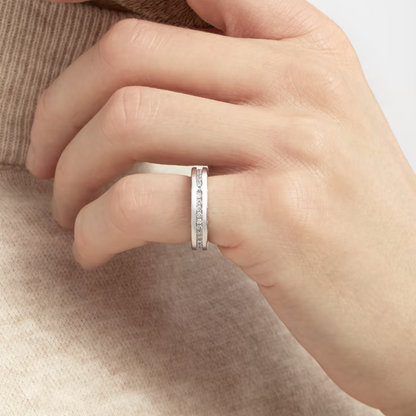 [Eterna Jewels]ZERO 1 ONE-BAND PAVED DIAMONDS ON THE SPIRAL RING